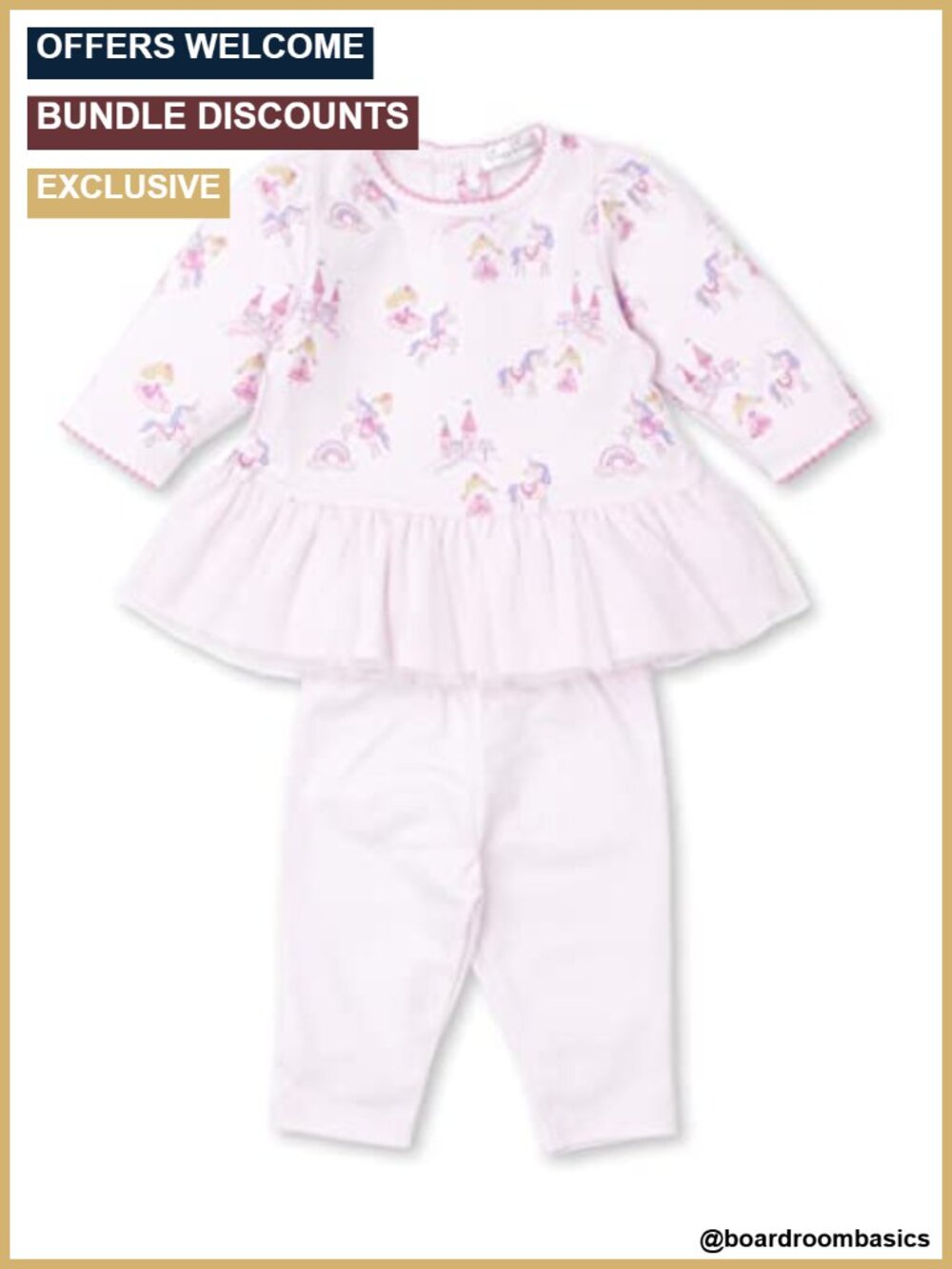 Pima Cotton Leggings Set Unicorn Fairyland Print Infant Girls 18-24M